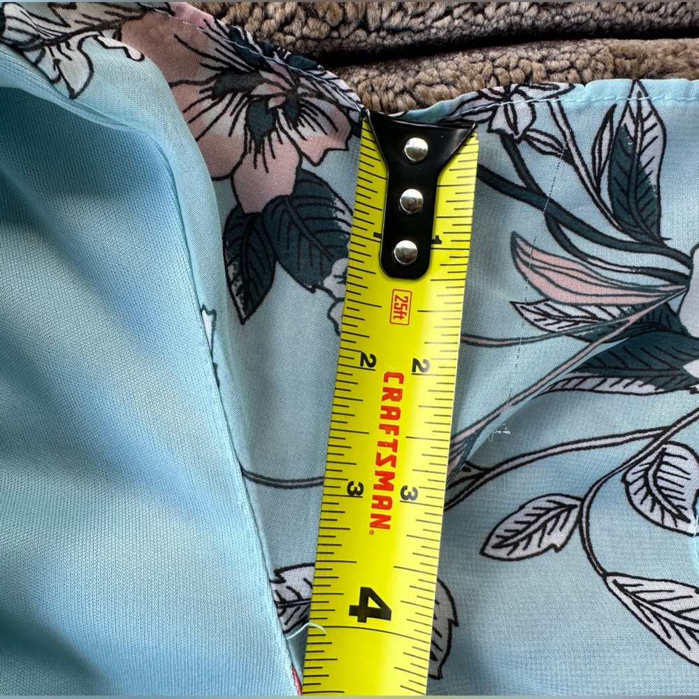 Floral Ruffle Midi Dress - Light Blue - Picture 10 of 11